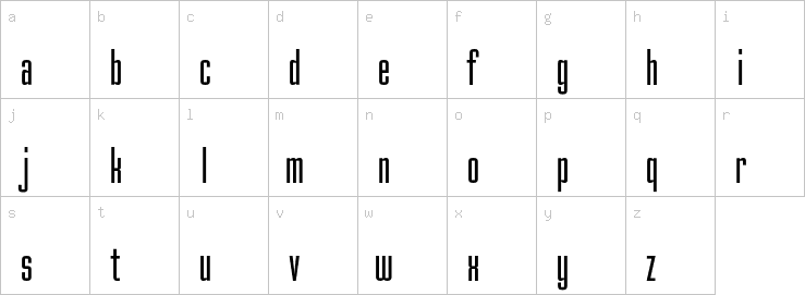 Lowercase characters