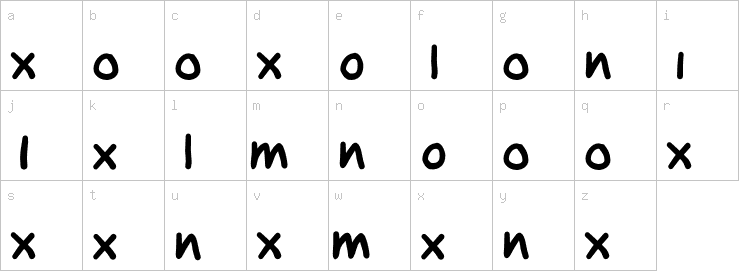 Lowercase characters