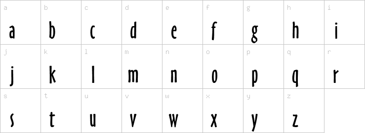 Lowercase characters