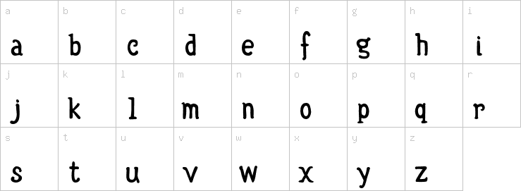 Lowercase characters