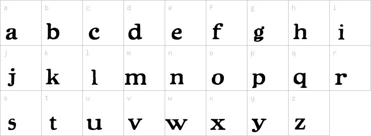 Lowercase characters