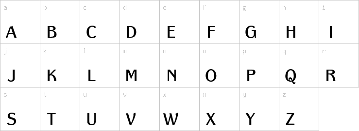 Lowercase characters