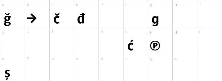 Lowercase characters