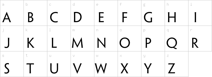 Lowercase characters
