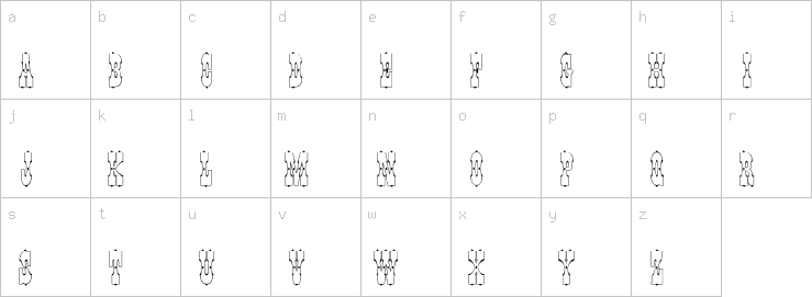Lowercase characters