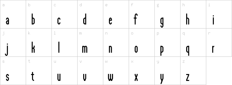 Lowercase characters