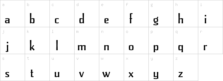 Lowercase characters