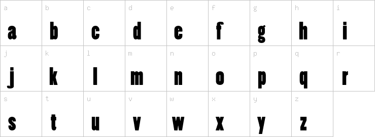 Lowercase characters