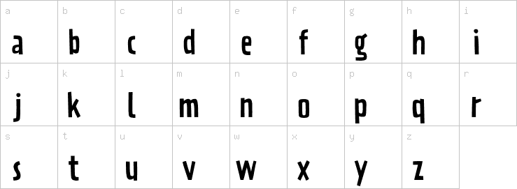 Lowercase characters