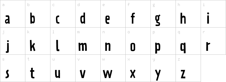 Lowercase characters