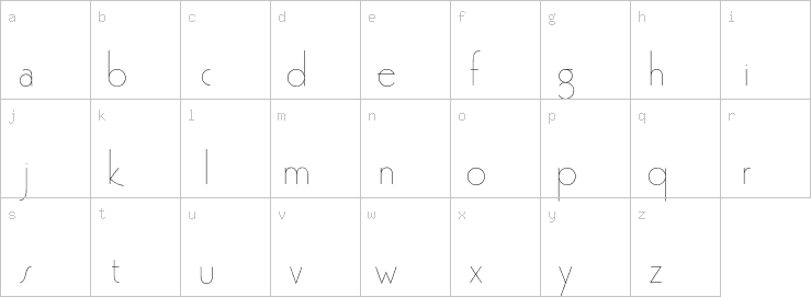 Lowercase characters