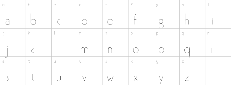 Lowercase characters