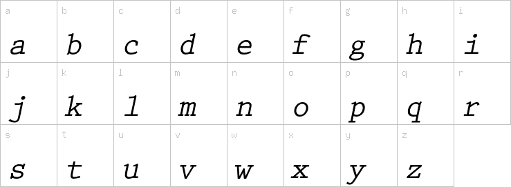 Lowercase characters