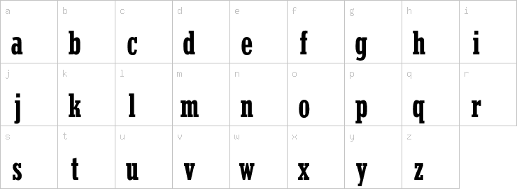 Lowercase characters