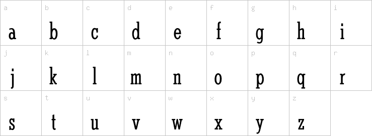 Lowercase characters