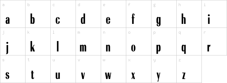 Lowercase characters