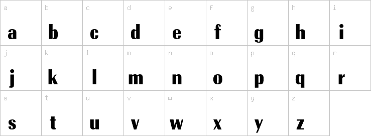 Lowercase characters