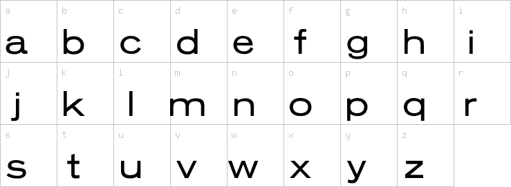 Lowercase characters