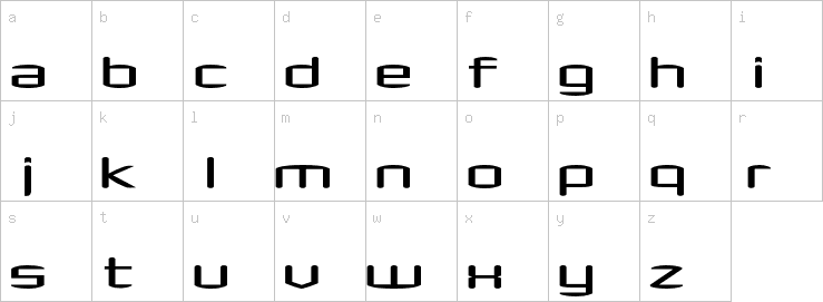 Lowercase characters