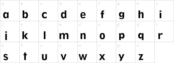 Lowercase characters