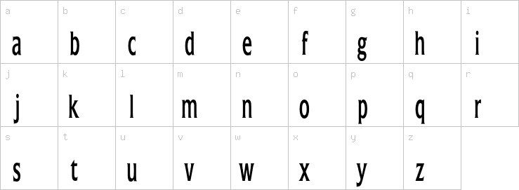 Lowercase characters