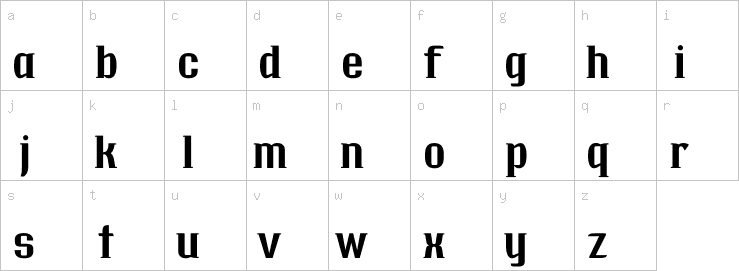 Lowercase characters