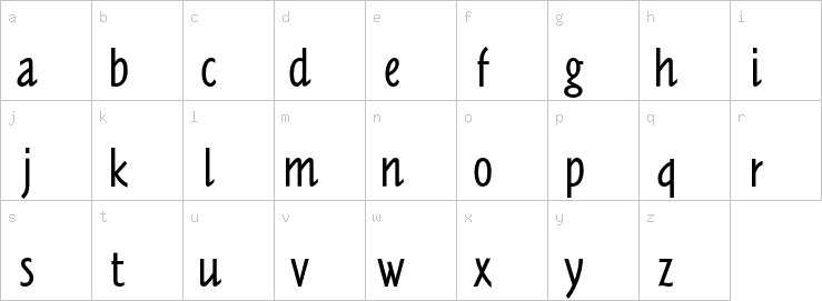 Lowercase characters