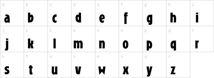Lowercase characters