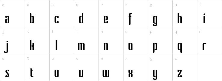 Lowercase characters