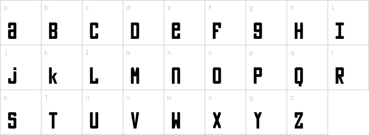 Lowercase characters