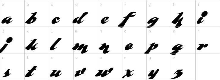 Lowercase characters