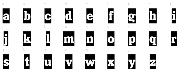 Lowercase characters
