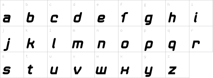 Lowercase characters