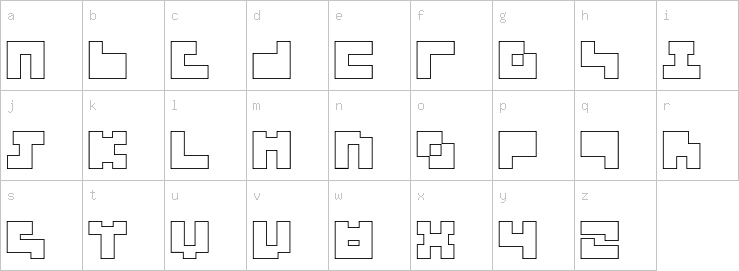 Lowercase characters
