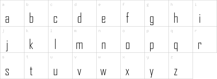 Lowercase characters