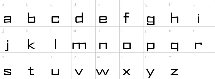 Lowercase characters