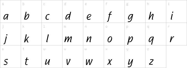 Lowercase characters