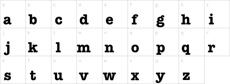 Lowercase characters