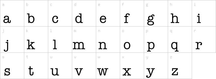 Lowercase characters