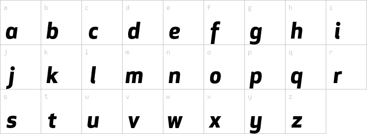 Lowercase characters