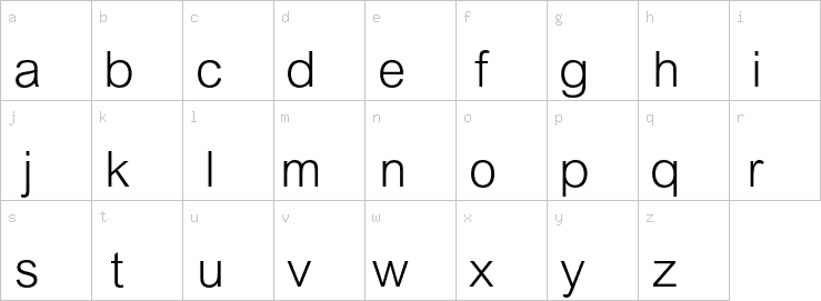 Lowercase characters