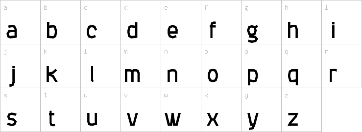 Lowercase characters