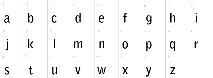 Lowercase characters