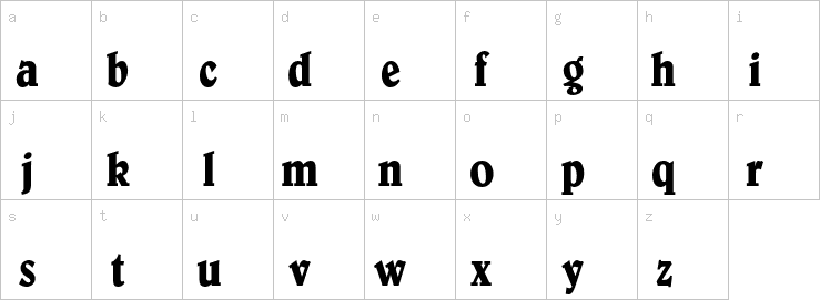 Lowercase characters