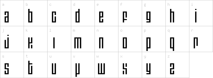 Lowercase characters