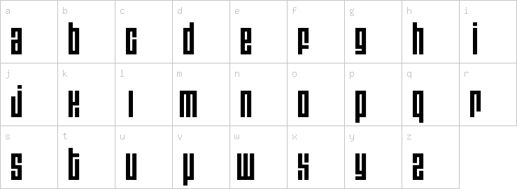 Lowercase characters