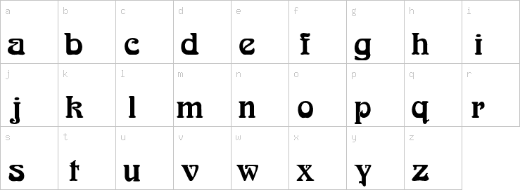 Lowercase characters