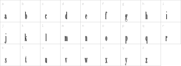 Lowercase characters