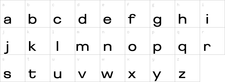 Lowercase characters