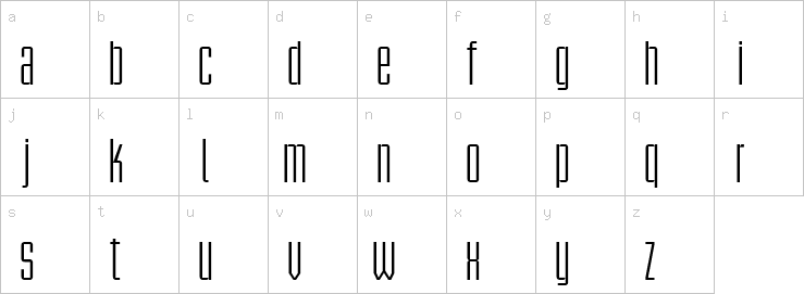 Lowercase characters